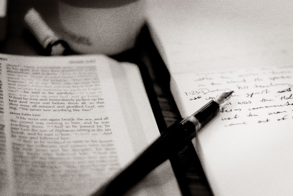 Pen and notebook, photo by Mark Grapengater