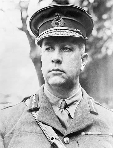 Sir Arthur Currie dressed in military attireDescription generated with very high confidence