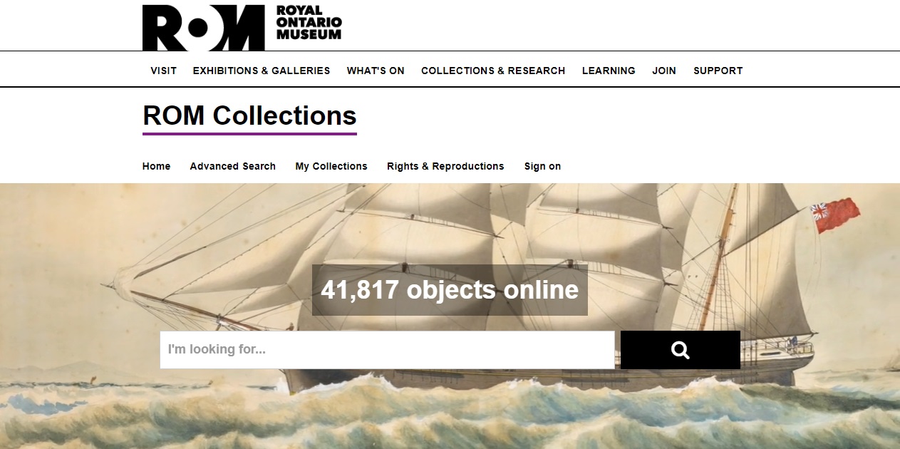Royal Ontario Museum's home page