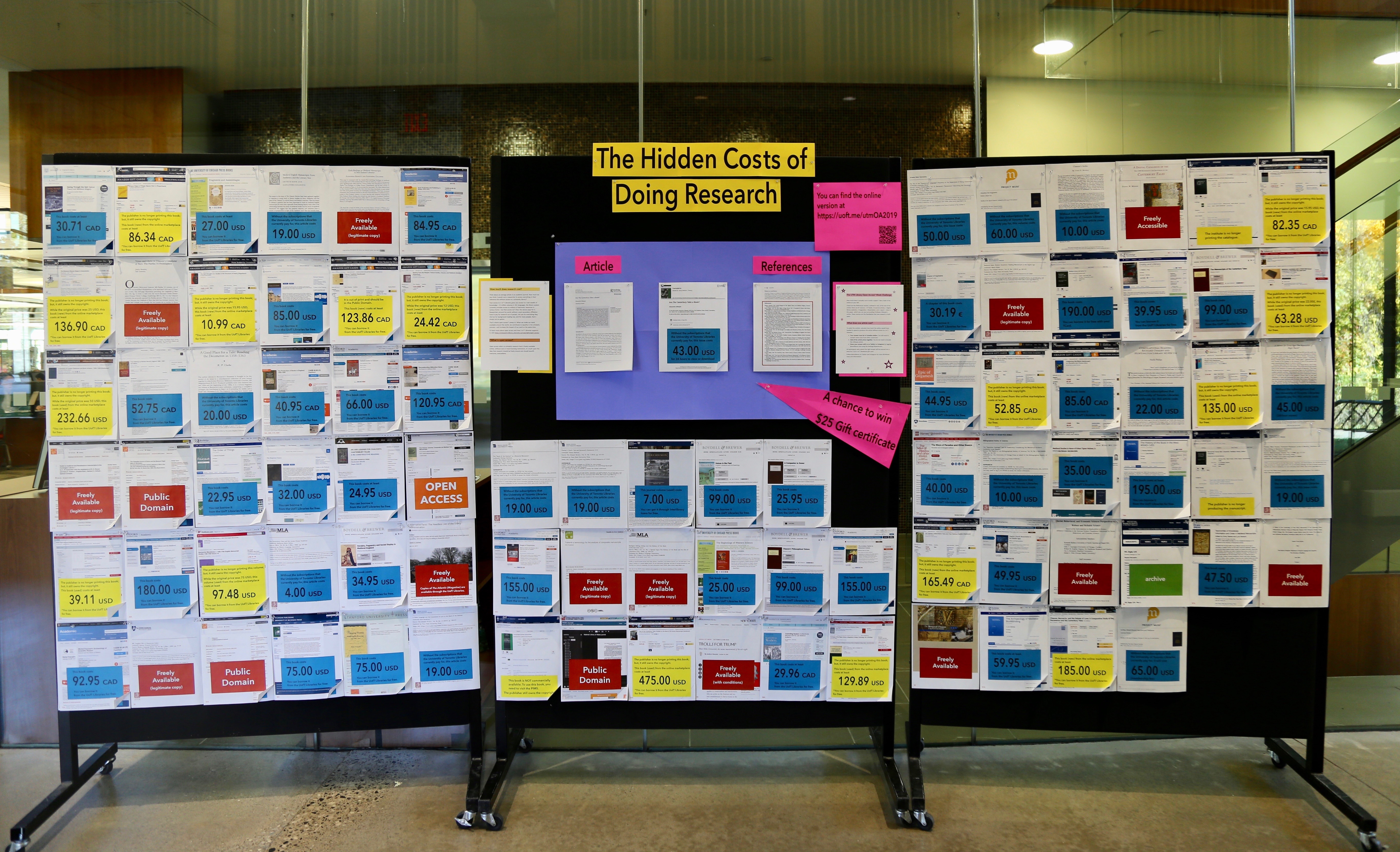 Open Access Week Display on the UTM campus